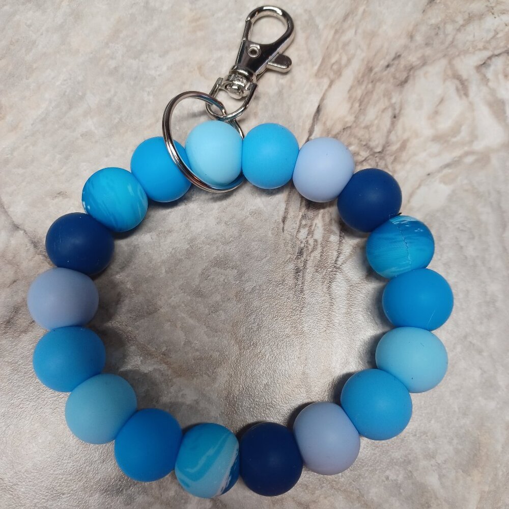 Blue Keychain Ring